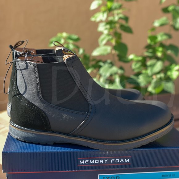 Izod Men's Chukka Black Boot‎ - Picture 1 of 9